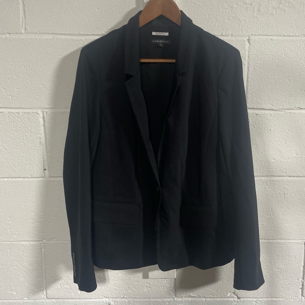 Lane Bryant The Modernist Collection Black Blazer Sz 14